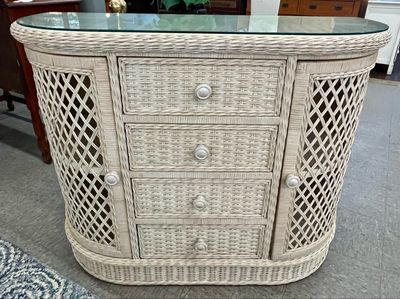 Wicker Server Sideboard