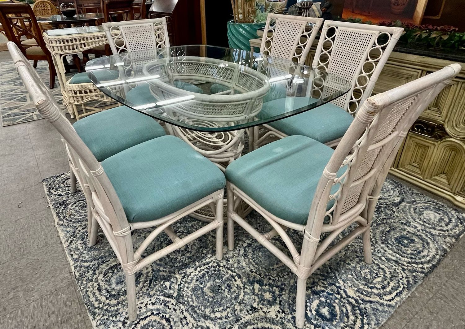 7 PC Wicker Dining Set