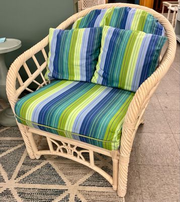 Vintage Rattan &amp; Bamboo Chair