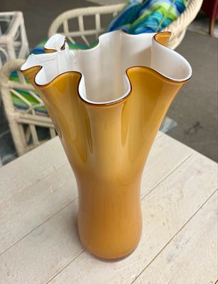 MCM Murano Art Glass “Fazzoletto” Style Vase