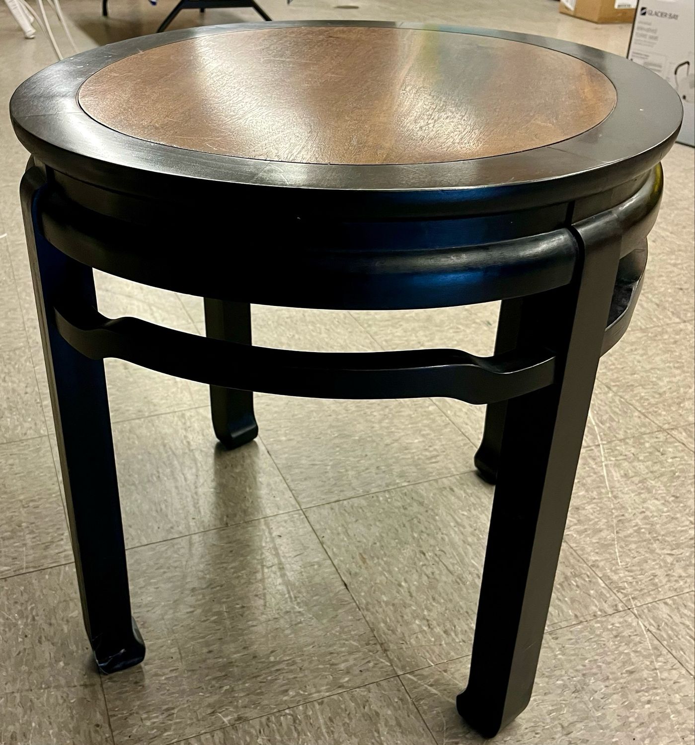 Two Tone Asian Inspired End Table