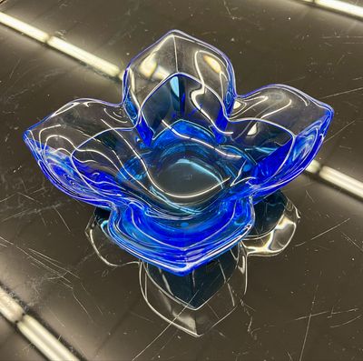 Lotus Bowl by Orrefers of Sweden