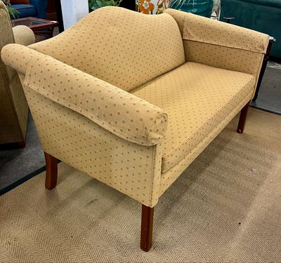 Traditional Camelback Love Seat