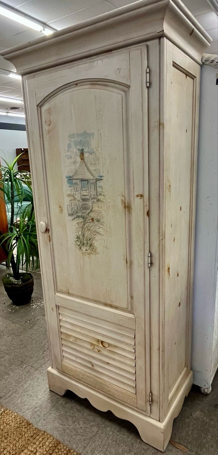 Beachy White Washed Armoire
