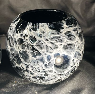 Murano Style Hand Blown Art Glass Vase