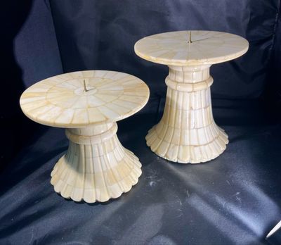 Mosaic Stone Candle Holders Set