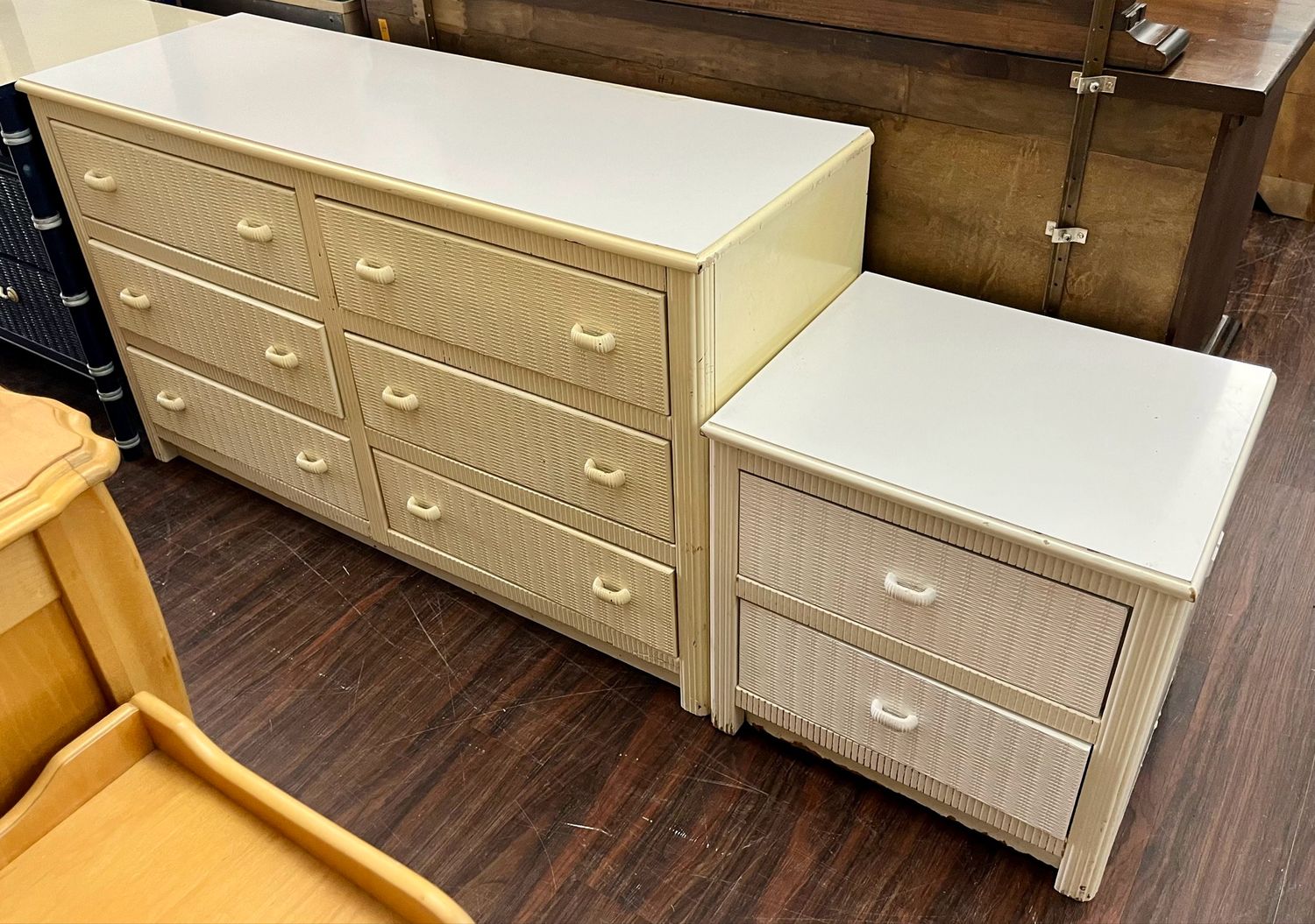 2 PC Faux Wicker Bedroom Set 2 PC Faux Wicker Bedroom Set