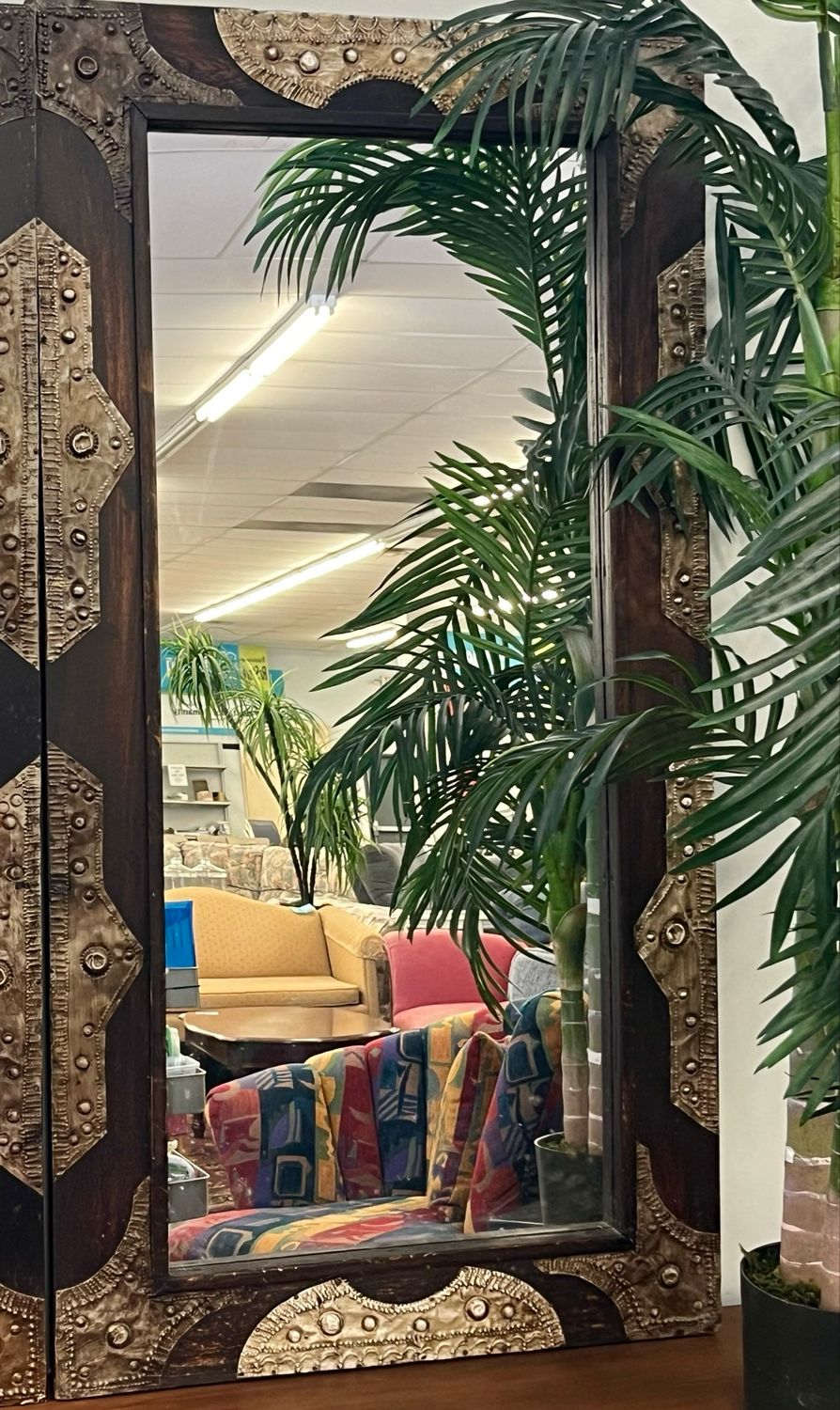 Tooled Metal Trimmed Mirror