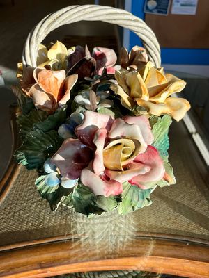 Capodimonte Porcelain Flower Basket