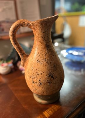 Brutalist Terracotta Pitcher