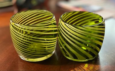 Handblown Art Glass Tumbler Set