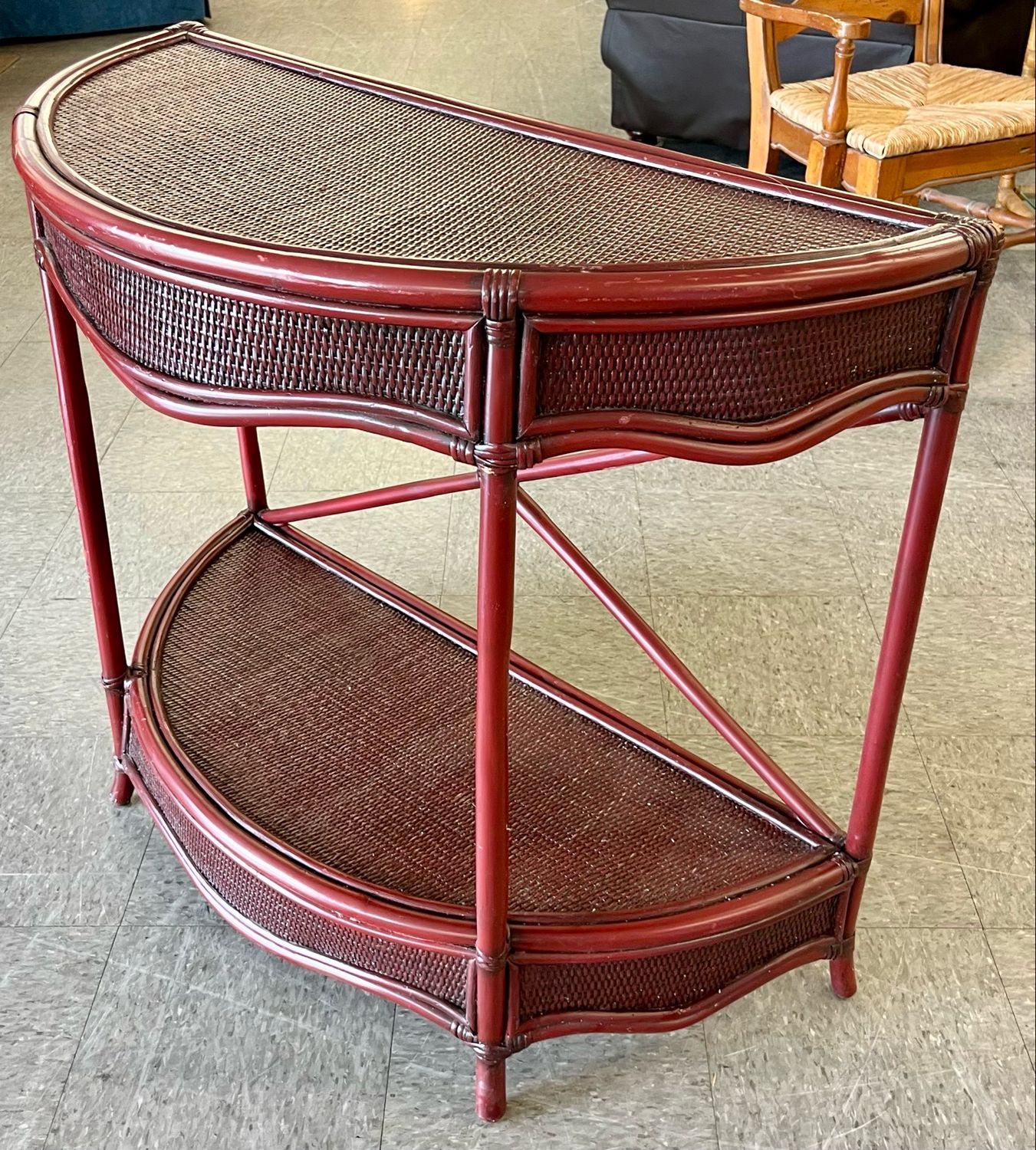 Demi-Lune Wicker & Rattan Console by Pier One Demi-Lune Wicker & Rattan Console by Pier One