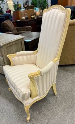 French Provincial Louis XV Bergere Chair French Provincial Louis XV Bergere Chair