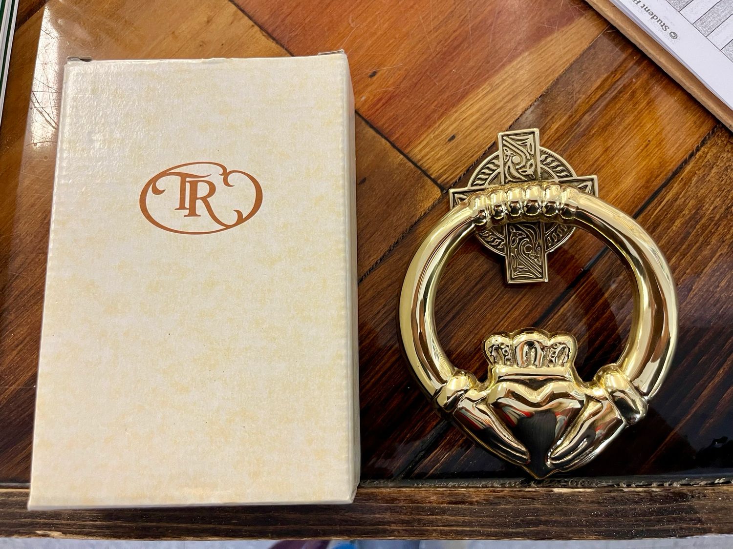 Brass, Claddagh Door Knocker-New Brass, Claddagh Door Knocker-New