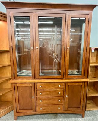 2 PC Shaker Style China Cabinet by Kincaid