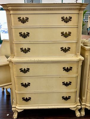 4 PC Vintage French Provincial Mahogany BR Set