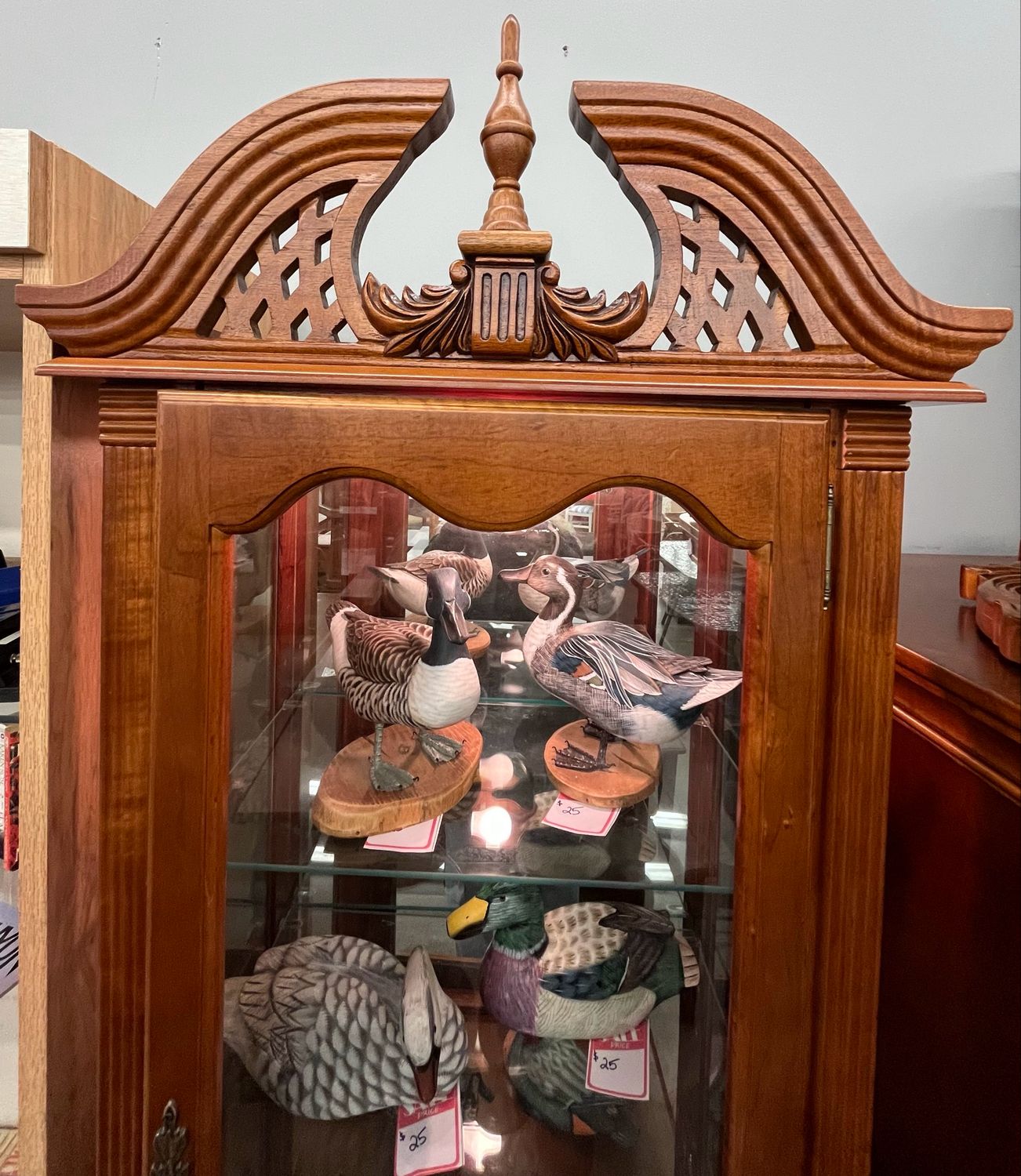 Narrow Chippendale Curio Cabinet Narrow Chippendale Curio Cabinet