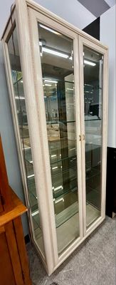 Bleached Oak Curio Cabinet by Thomasville