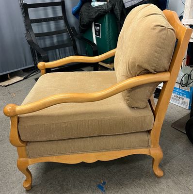 French Provincial Louis XV Bergere Chair