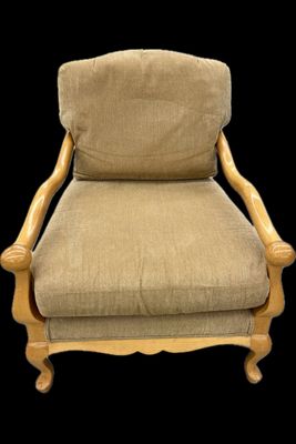 French Provincial Louis XV Bergere Chair