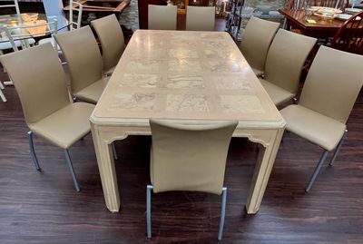 10 PC Blonde Wood Dining Set