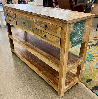 Distressed Rustic Finish Console