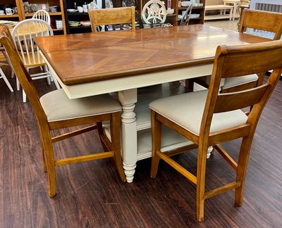 5 PC Two Tone Counter Height Dining Set