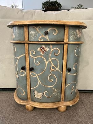 Vintage Style Demi-Lune Accent Cabinet
