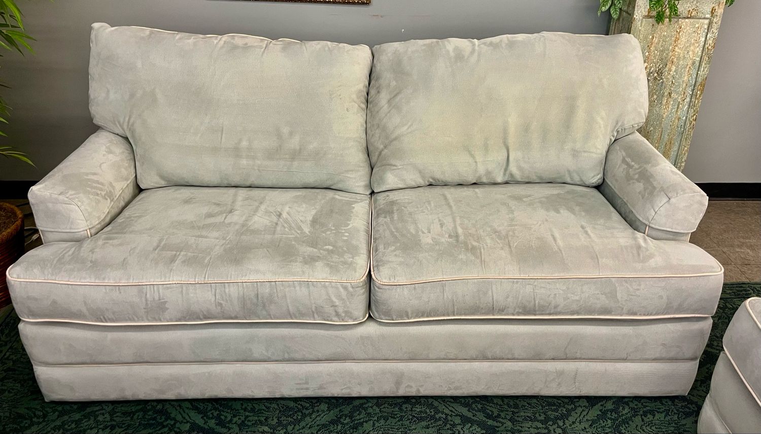 La-Z-Boy Aqua Microsuede Sleeper Sofa