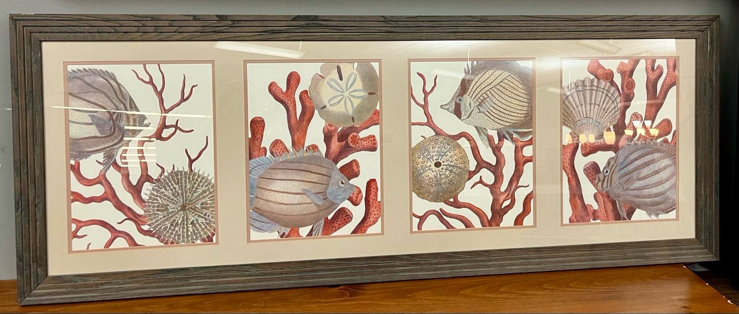 Four Panel Nautical Framed Art