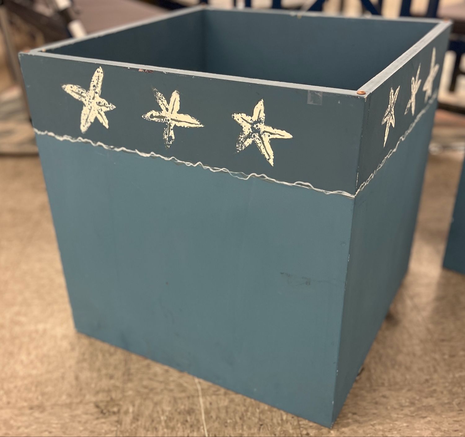 Nautical Wood Storage Cube