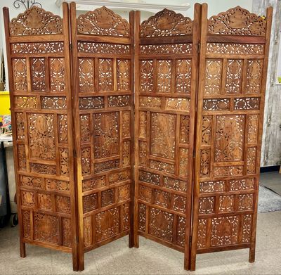 Intricate Rosewood Room Divider