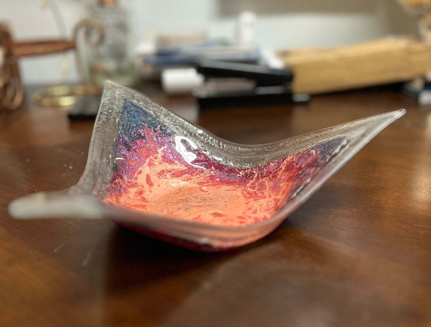 Studio Fused Glass Bowl by Jones Glassworks Studio Fused Glass Bowl by Jones Glassworks