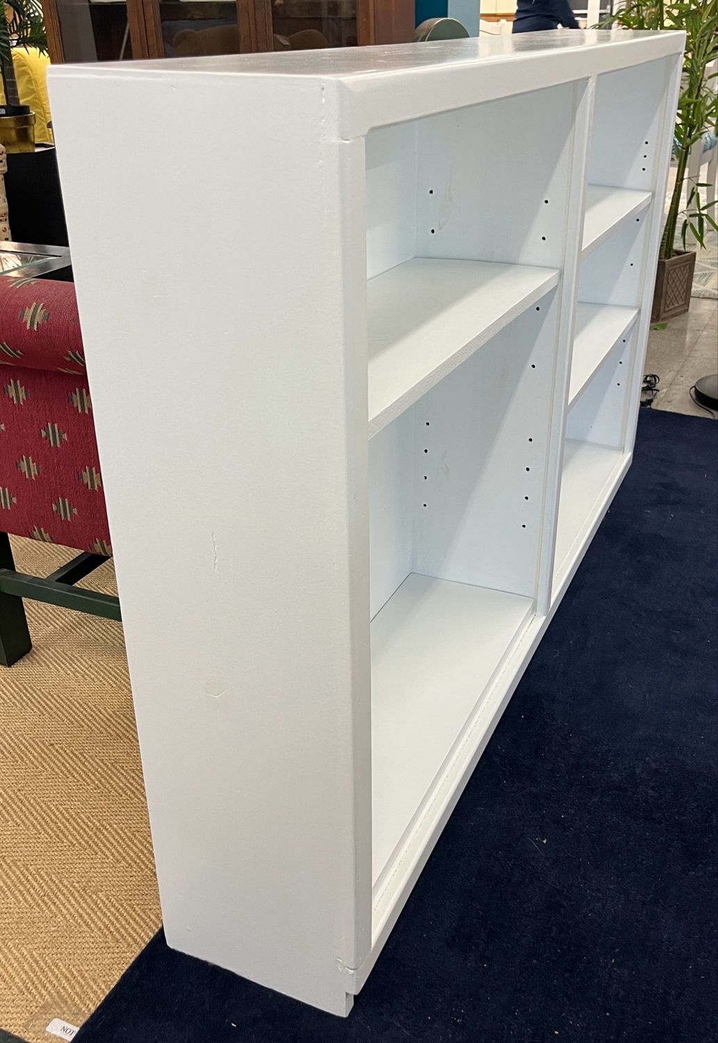 Solid Wood Painted Horizontal Bookcase