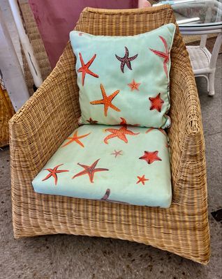 Wicker Rocker + Feather Fill Pillows
