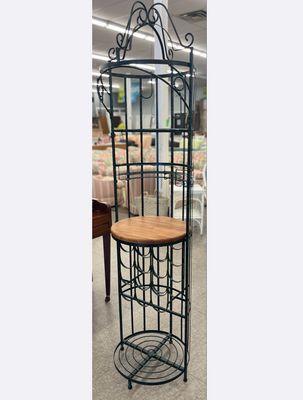 Verdigris Metal Bird Cage Wine Bar