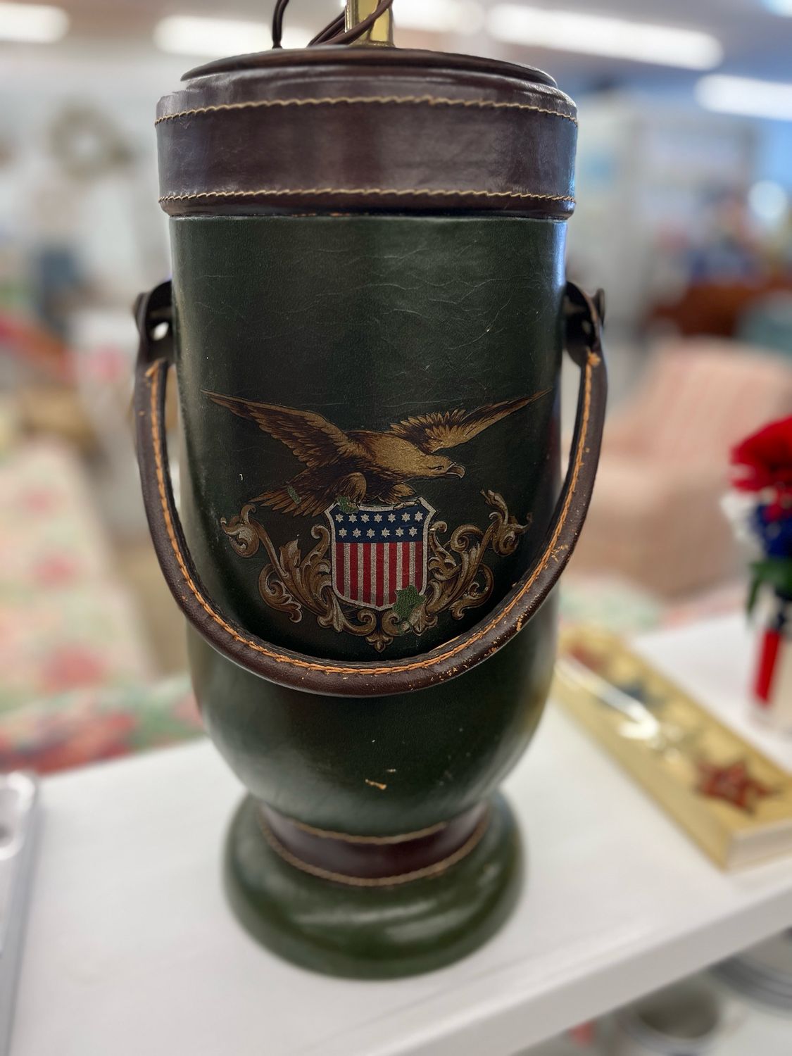 Leather Wrapped Americana Lamp