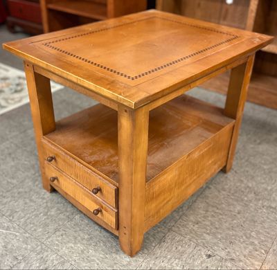 Inlay Detail Nightstand by JG Hook Bassett