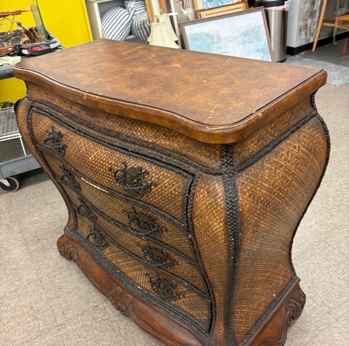 British Classics Three Drawer Bombe Chest