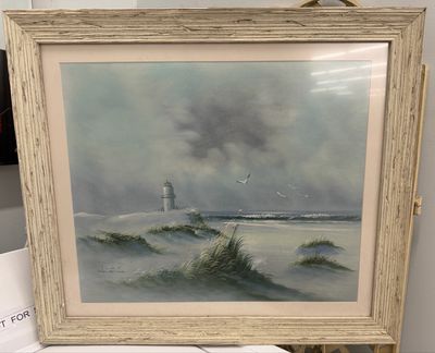 White Sand Beach Oil Painting by Winstin