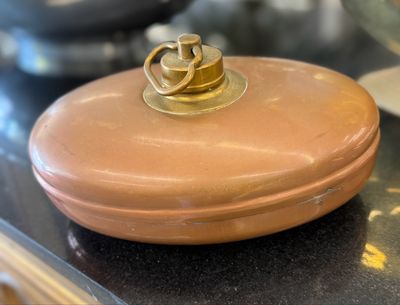 Antique Oval Pure Copper Bed Warmer