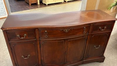 Walnut French Provincial Buffet Sideboard