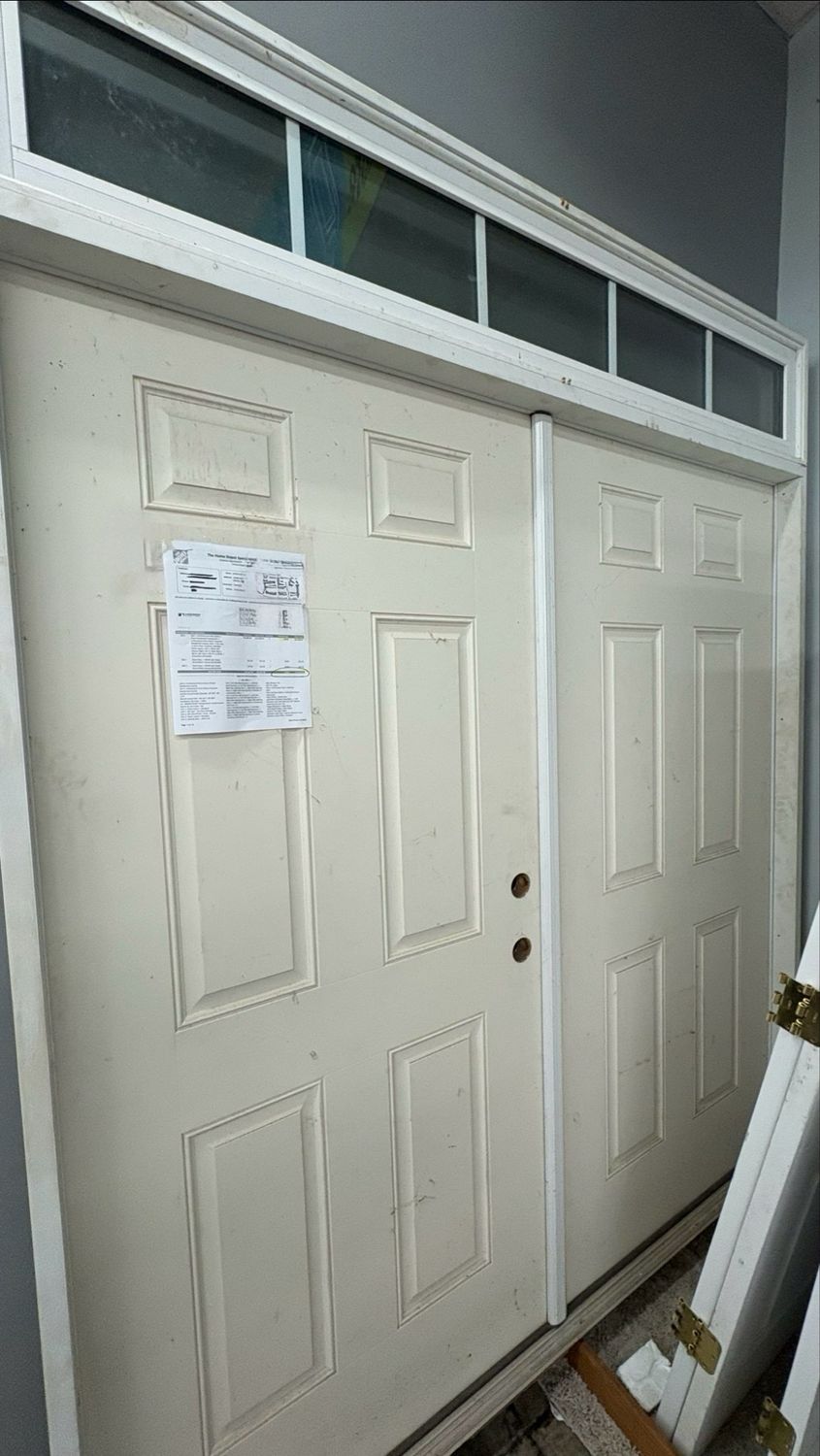 Anderson Double Panel Door + Transom Window