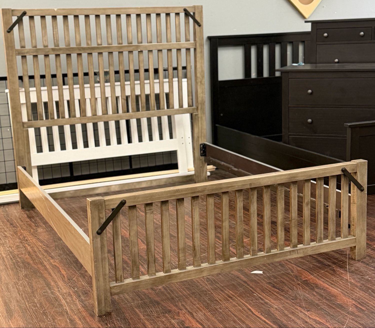 Vaughan Grey Queen Slatted Bed by Bassett