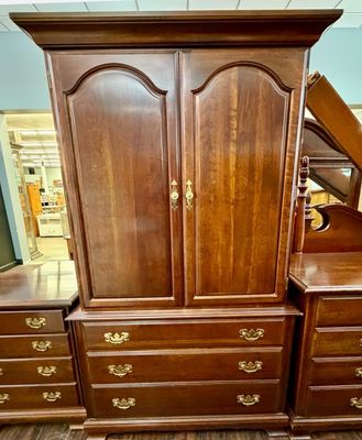Cherry Queen Anne Armoire by Cresent Cherry Queen Anne Armoire by Cresent