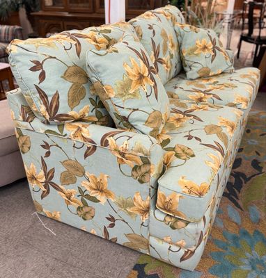 Aqua Floral La-Z-Boy Sleeper Sofa