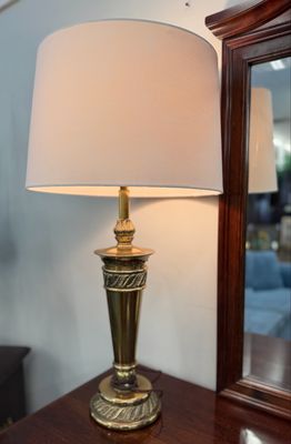Vintage Stiffel 32” H Solid Brass Lamp
