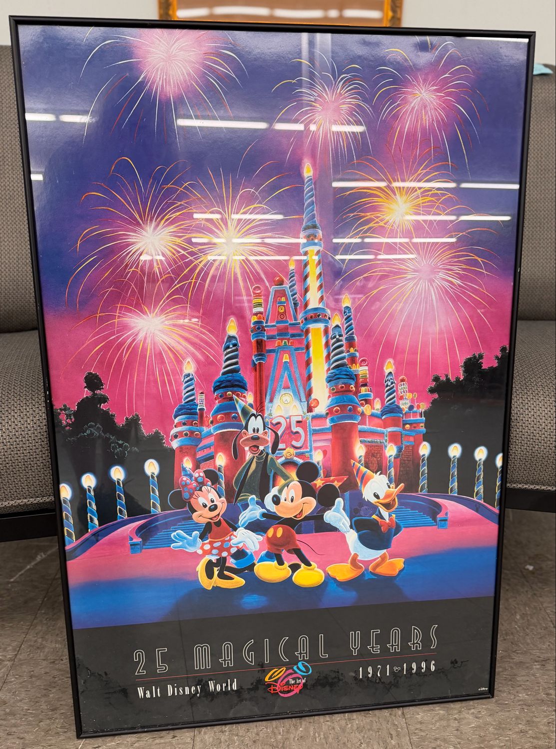 Walt Disney World 25th Anniversary Framed Poster