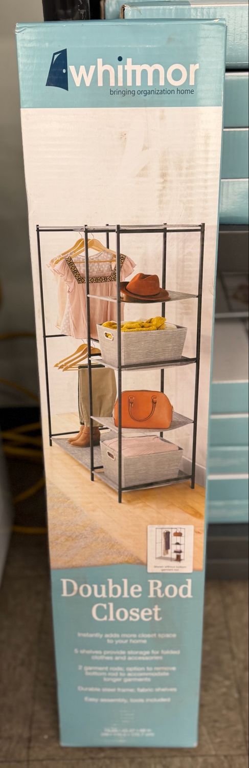 NIB Double Rod Closet