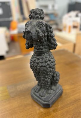 French Poodle Dog Statue